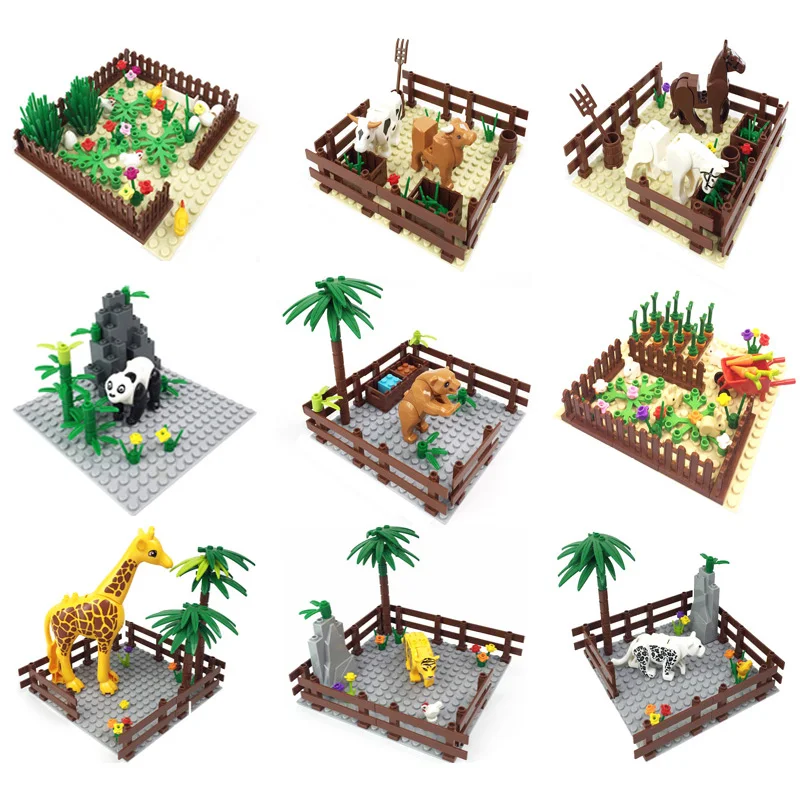 Набор блоков Moc для фермы игрушки Монтессори детей совместимые с Friends