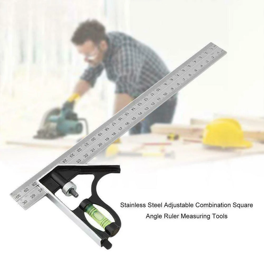 

Portable Square Triangle Ruler kit 300mm Square Ruler Woodworking tool