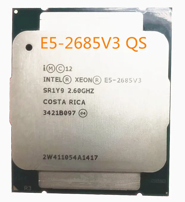 Процессор Intel ЦП Xeon E5 V3 2685V3 QS 2 60 ГГц 12 Cores 30M Φ Бесплатная доставка 2685