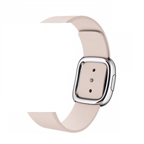 pink Современный ремешок с пряжкой для Apple Watch band 5 4 3 iwatch band 44 мм/40 мм 42 мм/38 мм correa кожаный браслет часы аксессуары - Цвет ремешка: pink