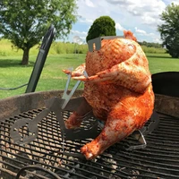 barbecue stainless steel roast chicken creative barbecue portable outdoor meat barbecue support frame barbecue auxiliary tool