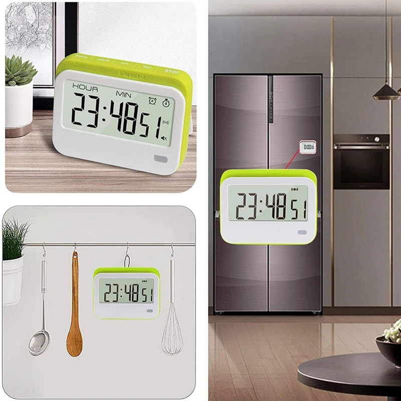 Digital Kitchen Timer Alarm Clock Stopwatch Loud Mute Blinking Light And Magnetic Stand .Kitchen Classroom | Дом и сад