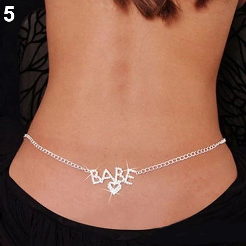 

Women Sexy Rhinestone Butterfly Dance Body Belly Waist Chain Jewelry New for Bikini Dance Summer Body Jewelry