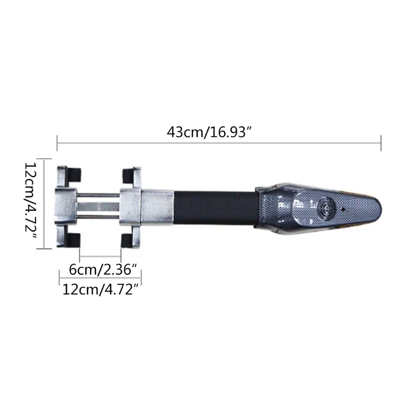 

X7AE Steering Wheel Lock for Cars Safety Alarm Lock Vehicle Anti-Theft Anti-rust Adjustable Universal Heavy Duty Secure