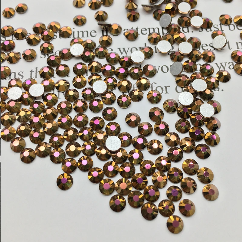Good Quality Gold DIY Strass Crystal ss3-ss30 Non HotFix Nail Art Flatback Rhinestones for Clothes Decorations | Дом и сад