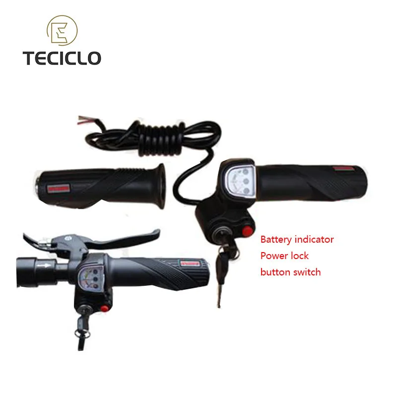 

Ebike Parts Throttle 24V 36V 48V Accelerator with Key Lock for Electric Bike Electric scooter