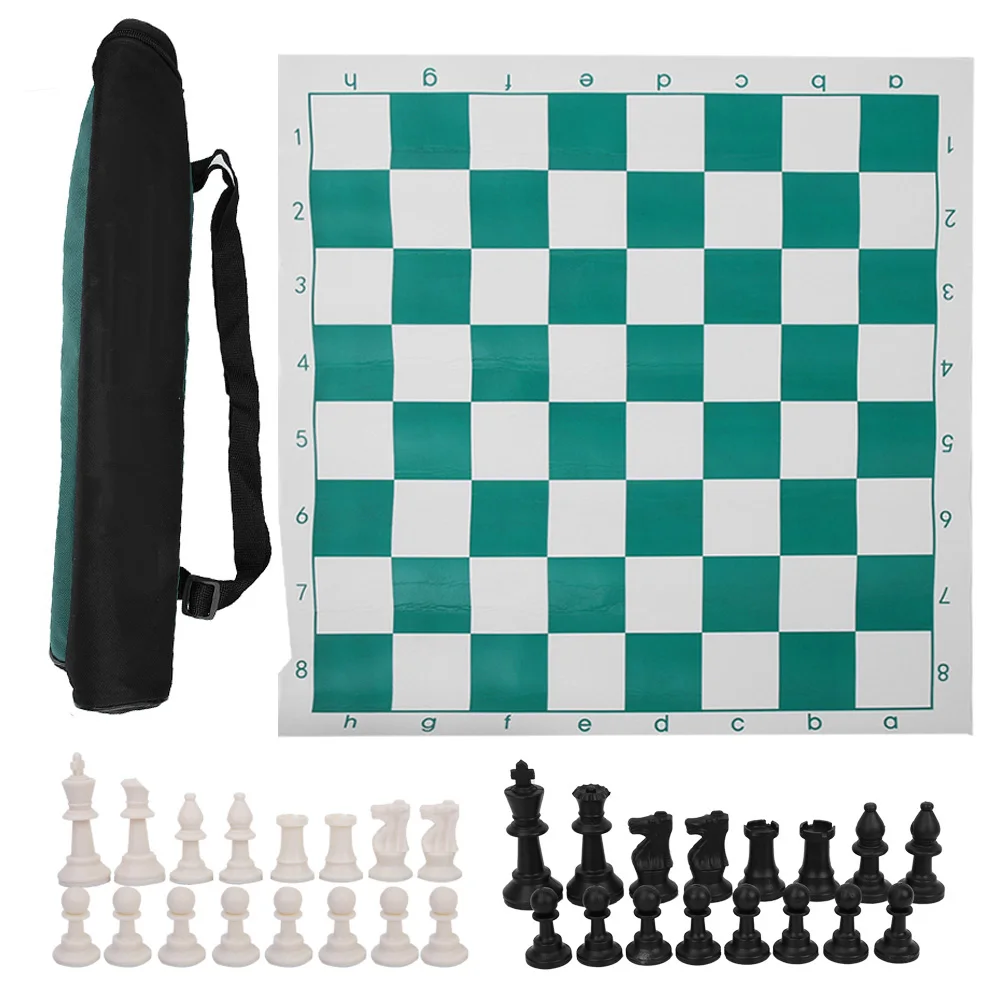 

45cm/53cm Travel Portable International Chess Chess Board Set with Big Canvas Bag for clubs, tournaments