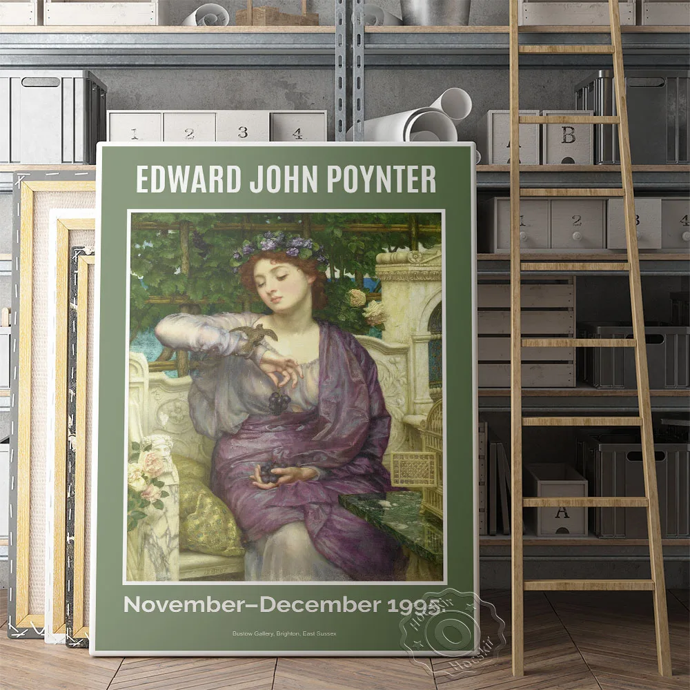 Британский художник выставка музейный плакат г-н Эдвард John Poynter НD и ее Воробей