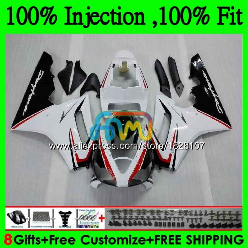 

OEM Body For Triumph Daytona 675 02 03 04 05 06 07 08 76BS.12 Daytona675 White black 2002 2003 2004 2005 2006 2007 2008 Fairing