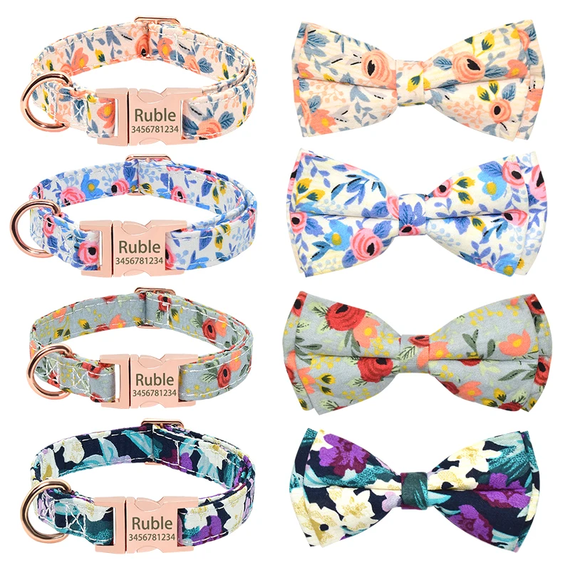 Именной нейлоновый ошейник для собак Регулируемая металлическая пряжка с