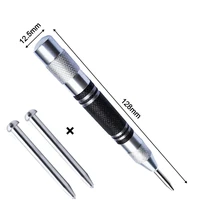 automatic center punch automatic center pin spring loaded mark center puncture adjustable marker woodworking tool drill bit