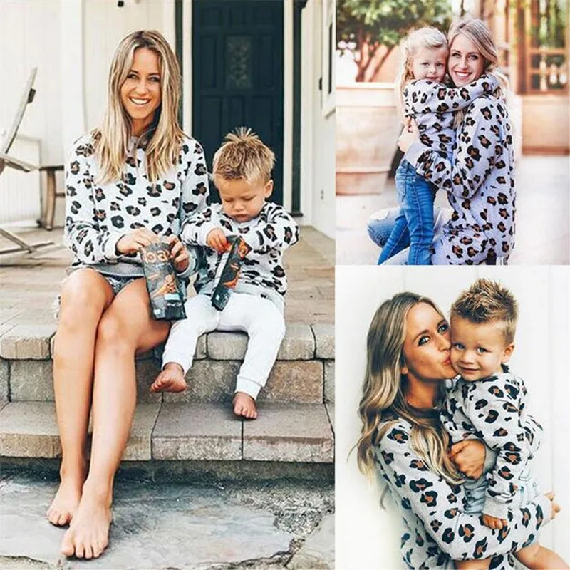 Осень 2019 свитшот для матери и дочери семейные топы женские мальчиков девочек