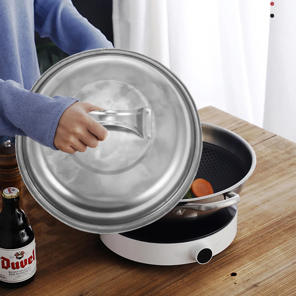

Cooking Stainless Steel Dome Lid Multi-purpose Pot Cover Durable Pot Cover