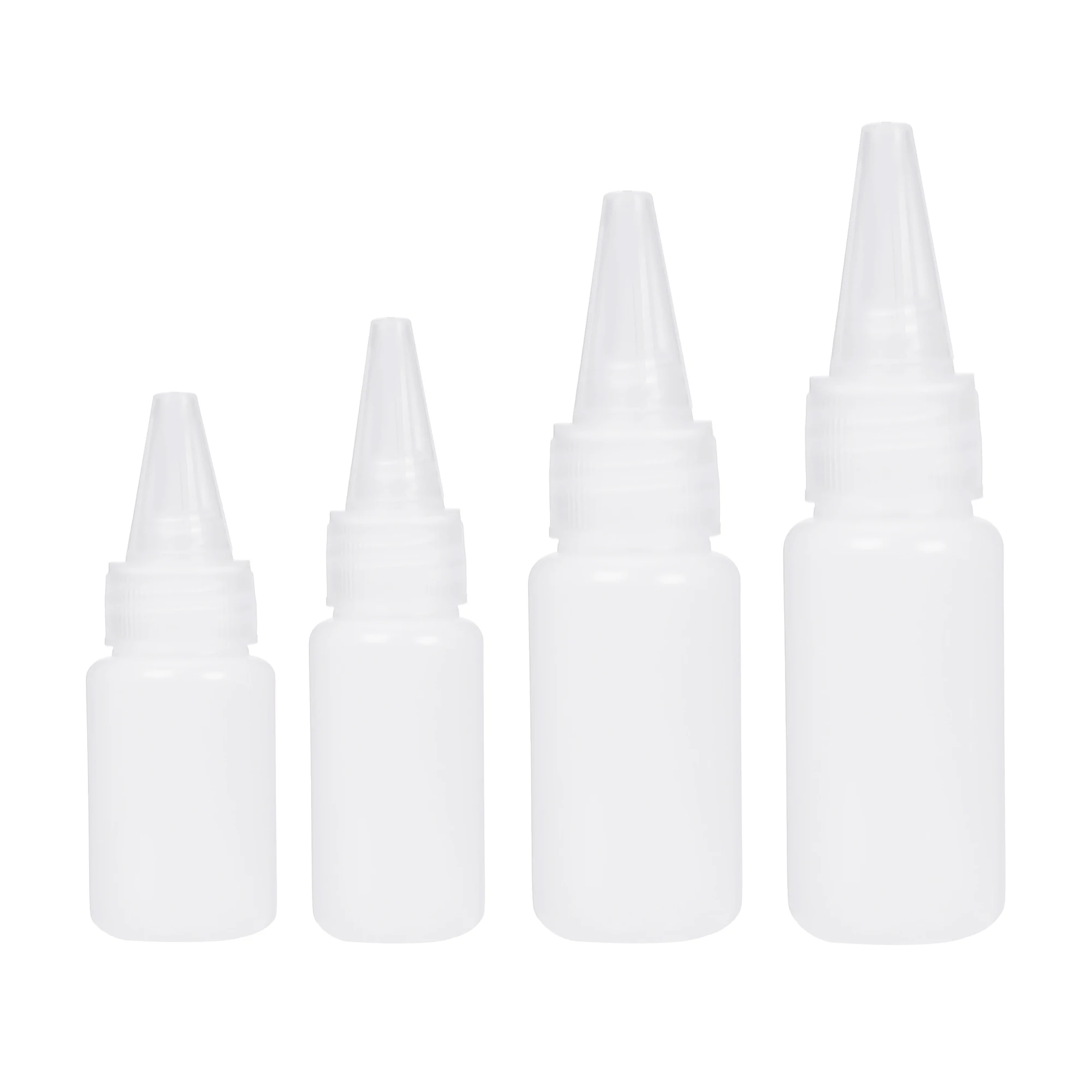 10PCS 10/20/30/50ML Empty PE Plastic Glue Bottles With Screw-on Lid Squeezable Liquid Ink Oil Dropper Bottles Cosmetic Container