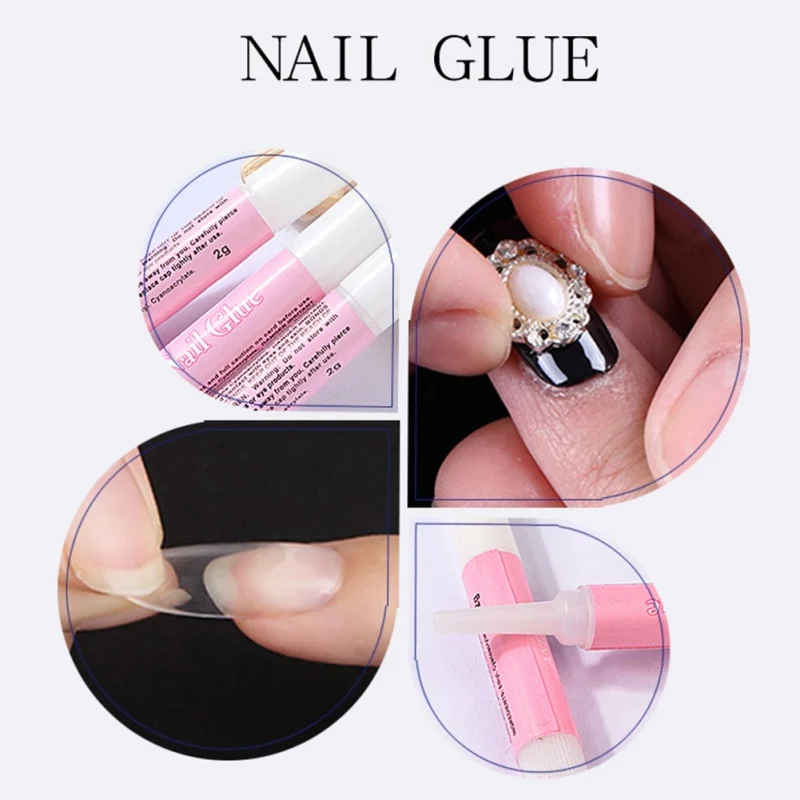 Мини-клей для ногтей декоративные накладные ногти акриловый клей аксессуары 2 г