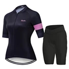 Женская одежда для велоспорта 2021 Raudax Ropa Ciclismo розовая Женская одежда с коротким рукавом Велоспорт Джерси комплект Mtb велосипедная Униформа Maillot Ciclismo