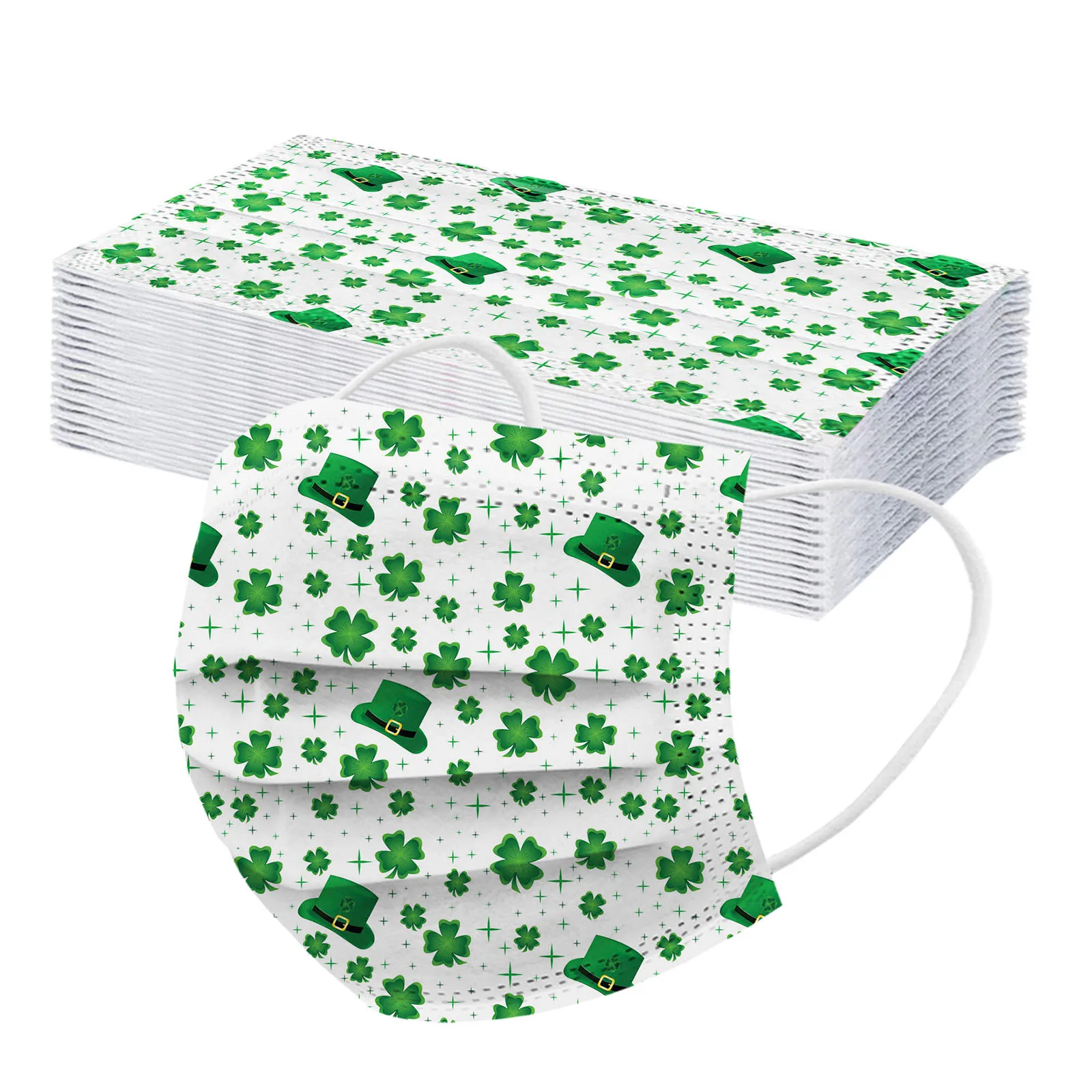 

30PCS mascarillas Unisex Adult Disposable St. Patrick's Day face maskfashion mascara reutilizable 3Ply Protective Face Mask