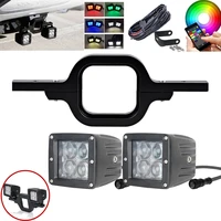 5D RGB Led Work Light With Car Off-Road Tow Hitch Mounting Bracket Backup Reverse Lights Holder For SUV Offroad Trucks 4X4 4WD