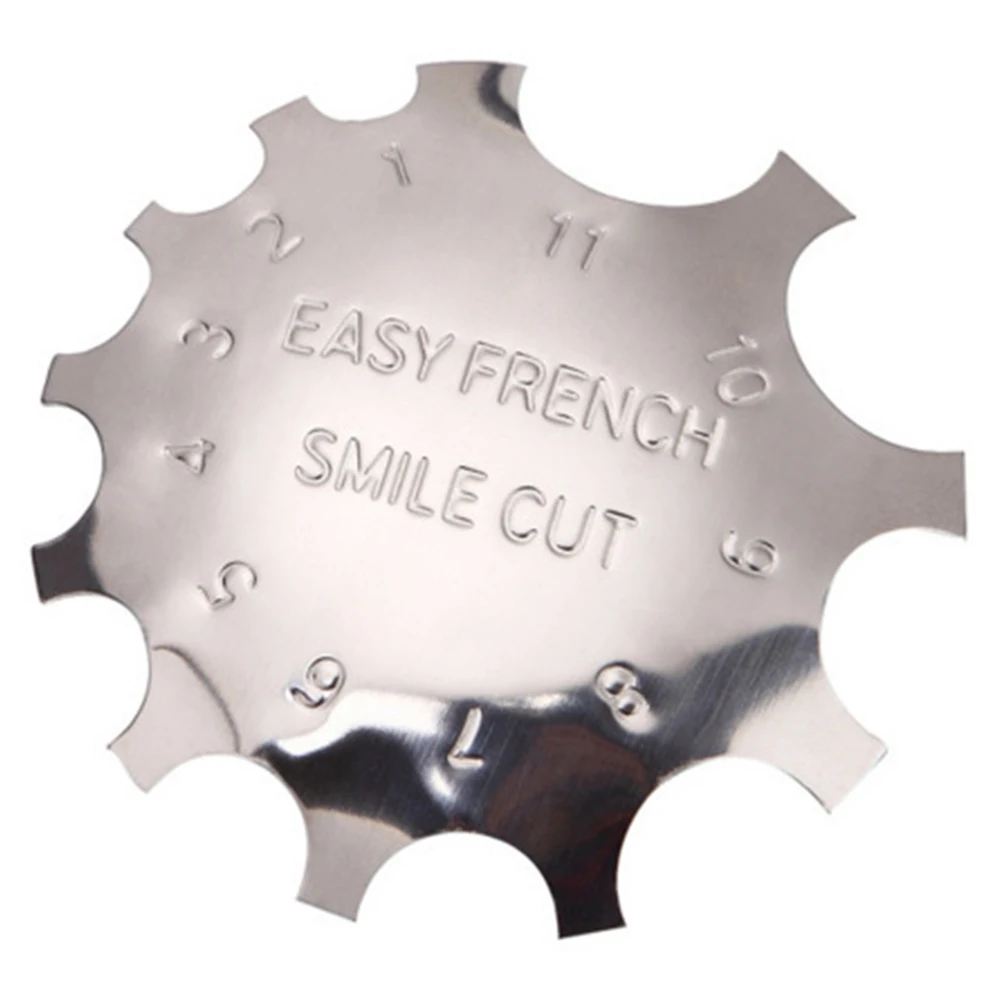 Professional French Manicure Clipper Stencil Tool Art Shape Line Edge Nail Cutter Smile Styling Stainless Steel Trimmer Forms |