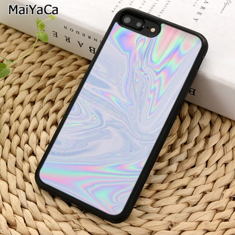 Голографический чехол MaiYaCa Tumblr для телефона iPhone 14 X XR XS 11 12 13 Pro MAX 5 6 7 8 Plus Samsung S21 S22