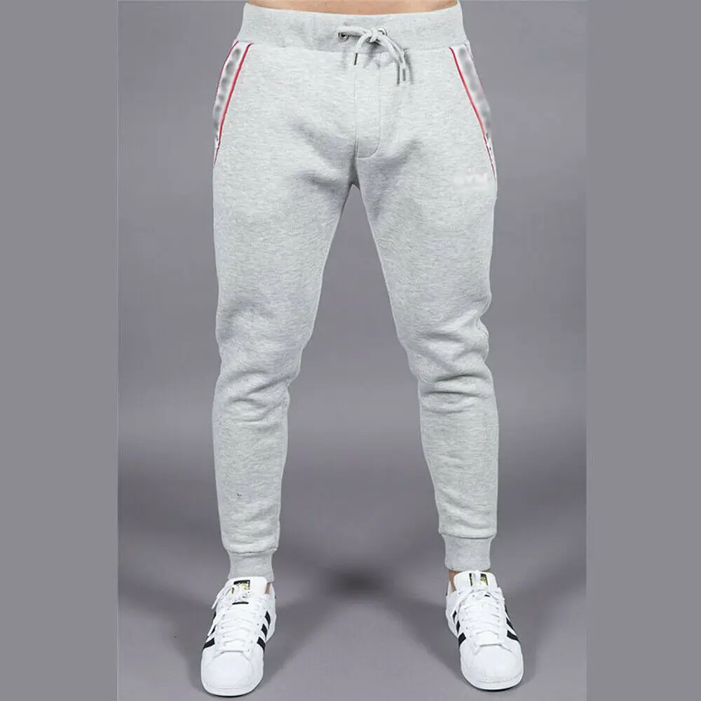 

Mens Casual Joggers Pants Sportswear Pants Workout Jogging Sweatpants Elastic Waist Trousers Leisure Pants Male 2019 new