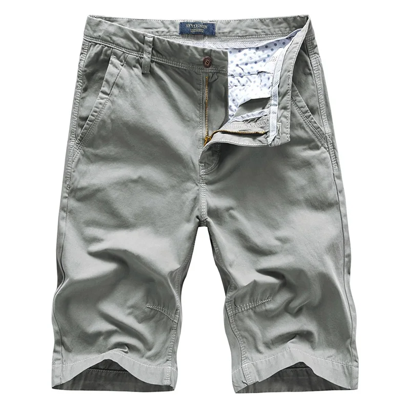 

Color Men's Cargo Shorts 2021 Summer New Classic Style 100% Cotton Casual Bermuda Thin Section Short Pants Male Brand