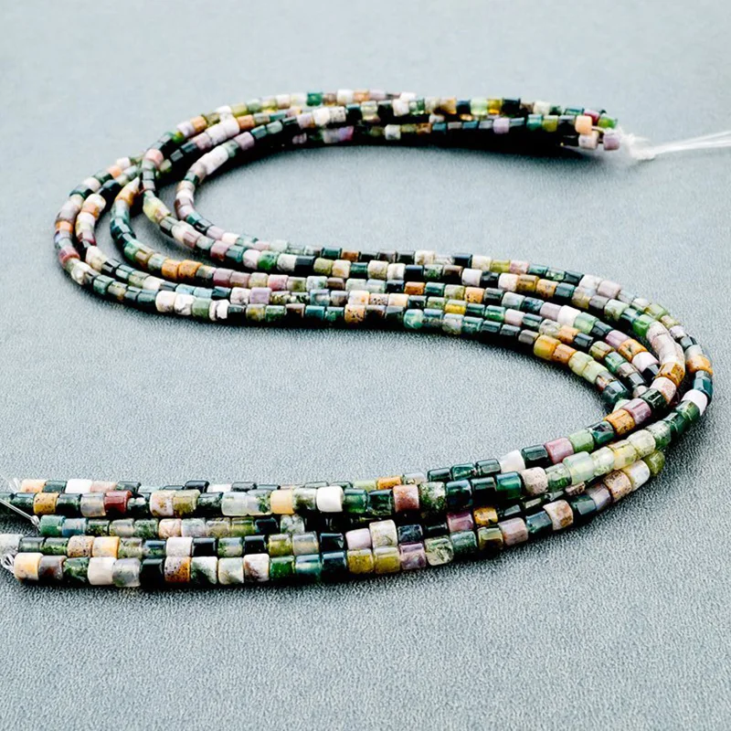 Природные Индии Бусы из камня Агата камушки-бусинки Rondelle 4*4 мм упали камни бусины