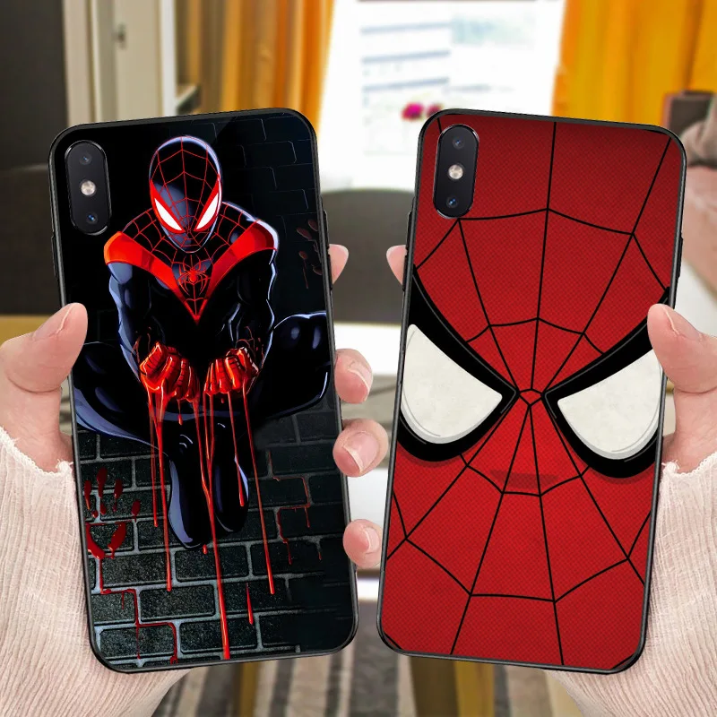 Disney Marvel Spiderman Phone Case for Iphone 8 Plus 11 PRO Xs MAX Xr X 7 2 6 S SE Cartoons Frosted Soft Shell | Дом и сад