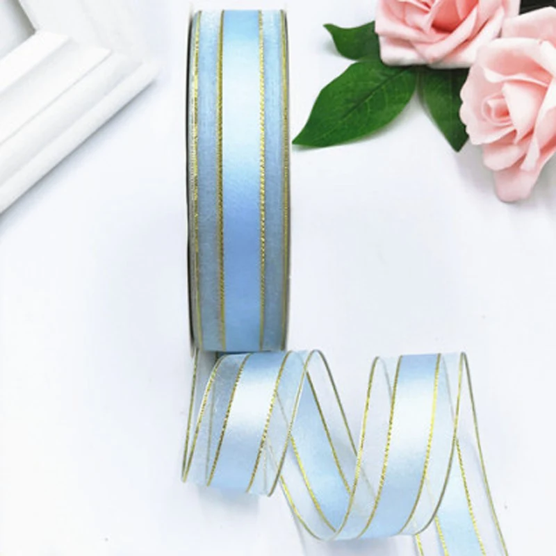 

Organza Satin Ribbon for Christmas Decorations Bow Ribbons Wedding Gifts Packing Wrapping DIY Crafts Supplies 50 Yards/lot 25mm