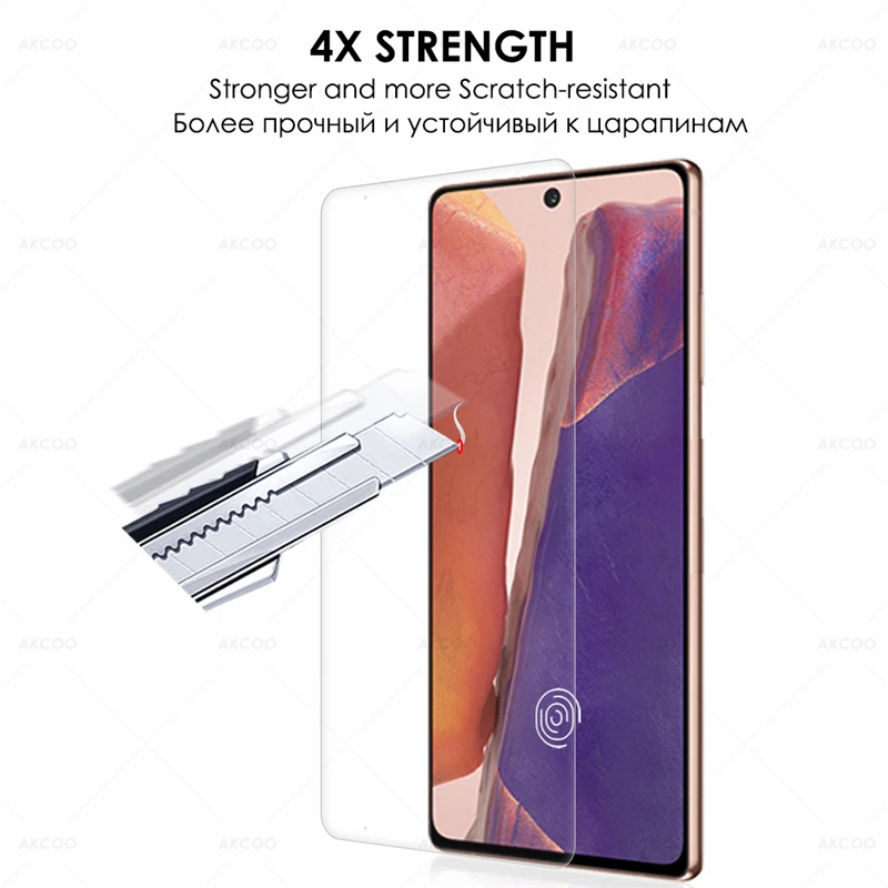 Защитная пленка Akcoo для экрана Galaxy Note 20 полноэкранная клейкая УФ-пленка из