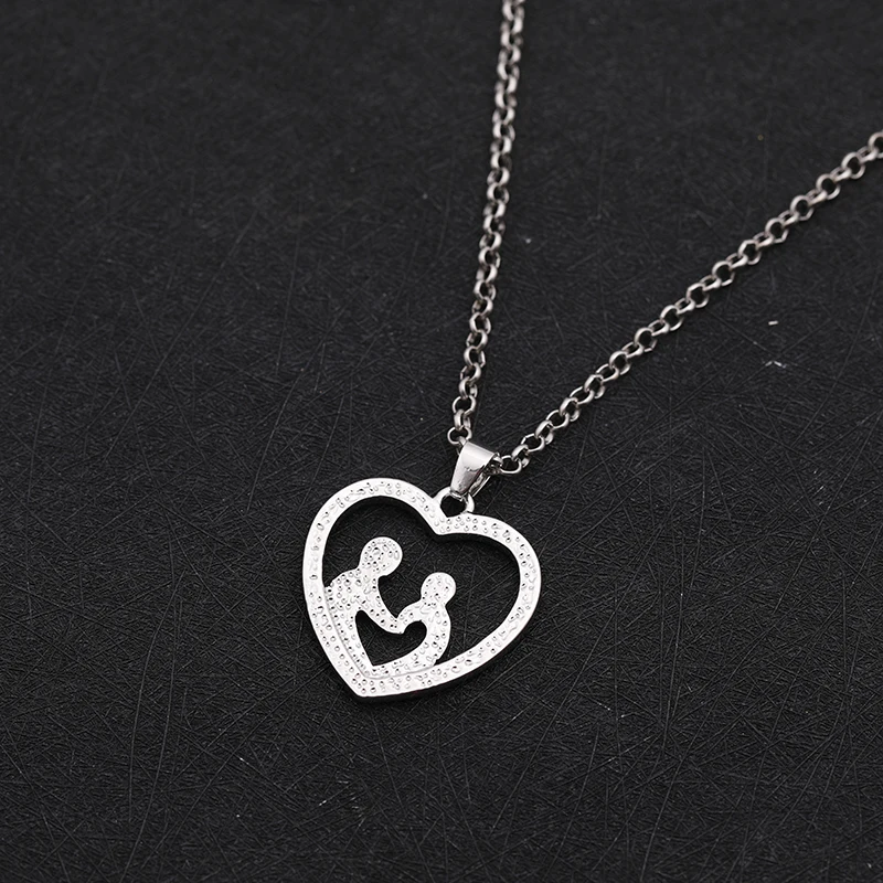 Модное Трендовое ожерелье с подвеской в форме сердца для родителей и детей