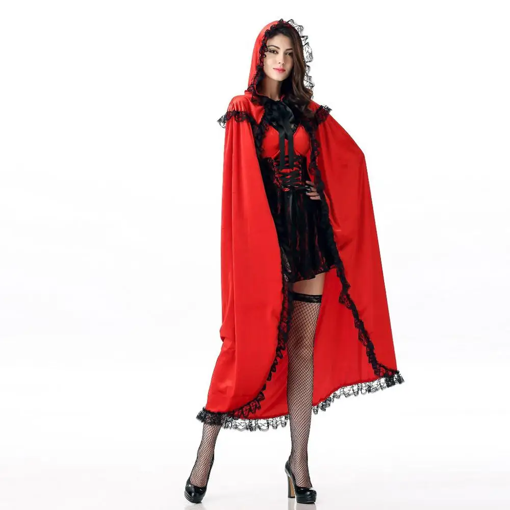 Женские сексуальные костюмы на Хэллоуин кружевное винтажное мини платье ведьмы