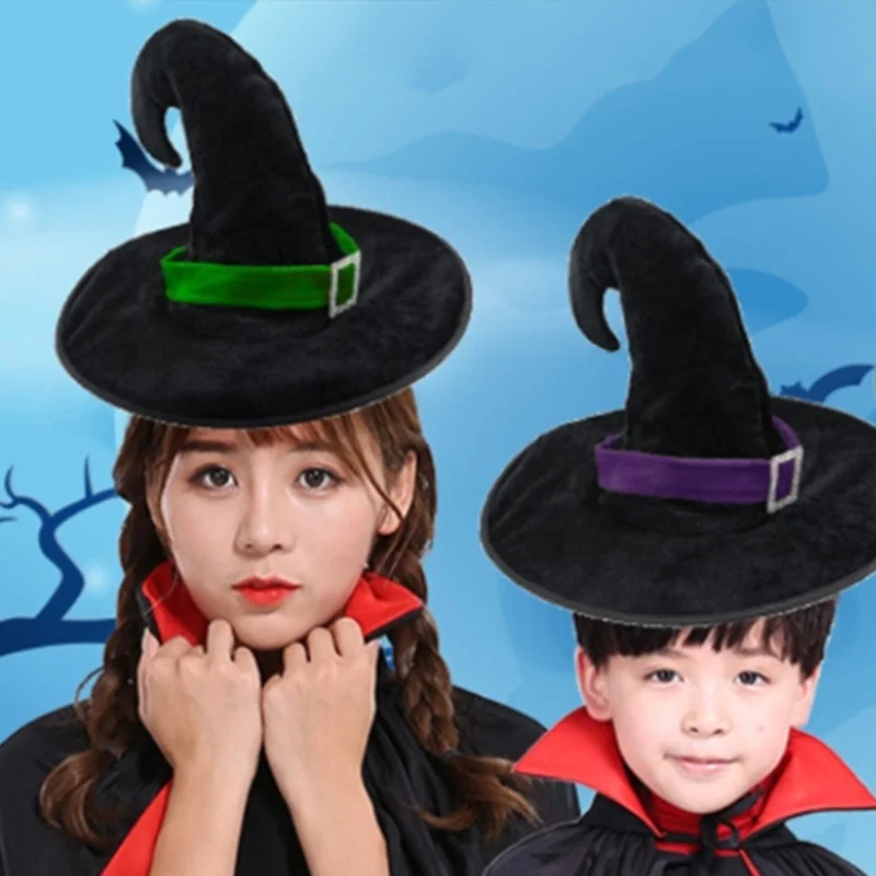

Хэллоуин костюм вечеринка день рождения Карнавал украшение черная Хэллоуин ведьма шляпа с крючком наконечник Маскарад косплей волшебник ш...