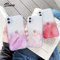 gradient marble texture phone case glitter cover transparent for iphone 11 11pro max xr xs max x 7 8 plus for iphone 12 se 2020