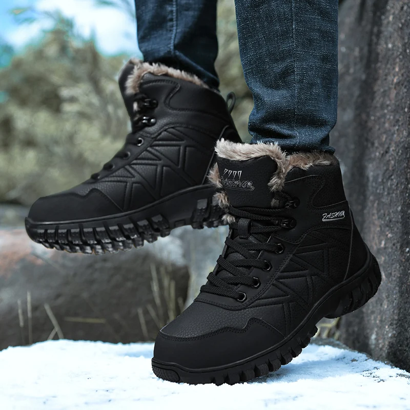 

Men Boots Men Men's Shoes Snow Boots Shoes Plus 48 Boots men Sneakers Ankle Men Boots Hot Autumn Winter Fur Keep Warm