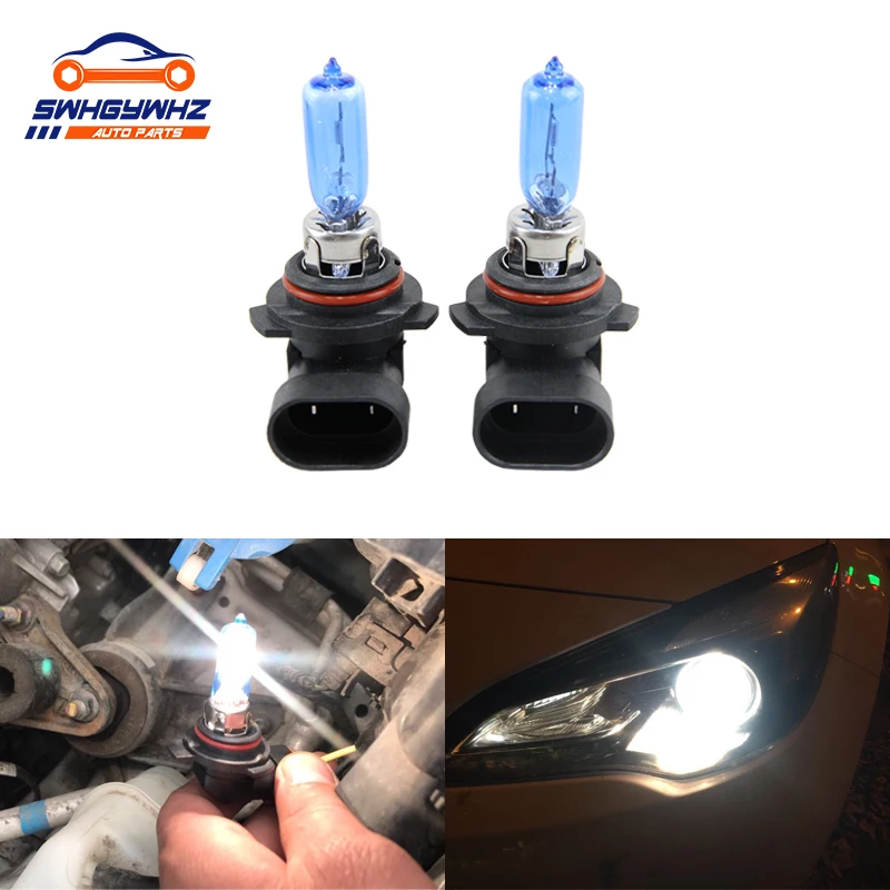 

2x 9012 HIR2 Halogen Light Bulbs 55W 6500K Xenon Clear White Car-styling Car Headlights 9012LL HIR2 PX22d Car Headlight Bulbs