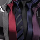 Fashion Neckties Classic Men's Striped Retra Navy Bule Red Business Wedding Ties Jacquard Woven Silk Men Solid Tie Neck Ties