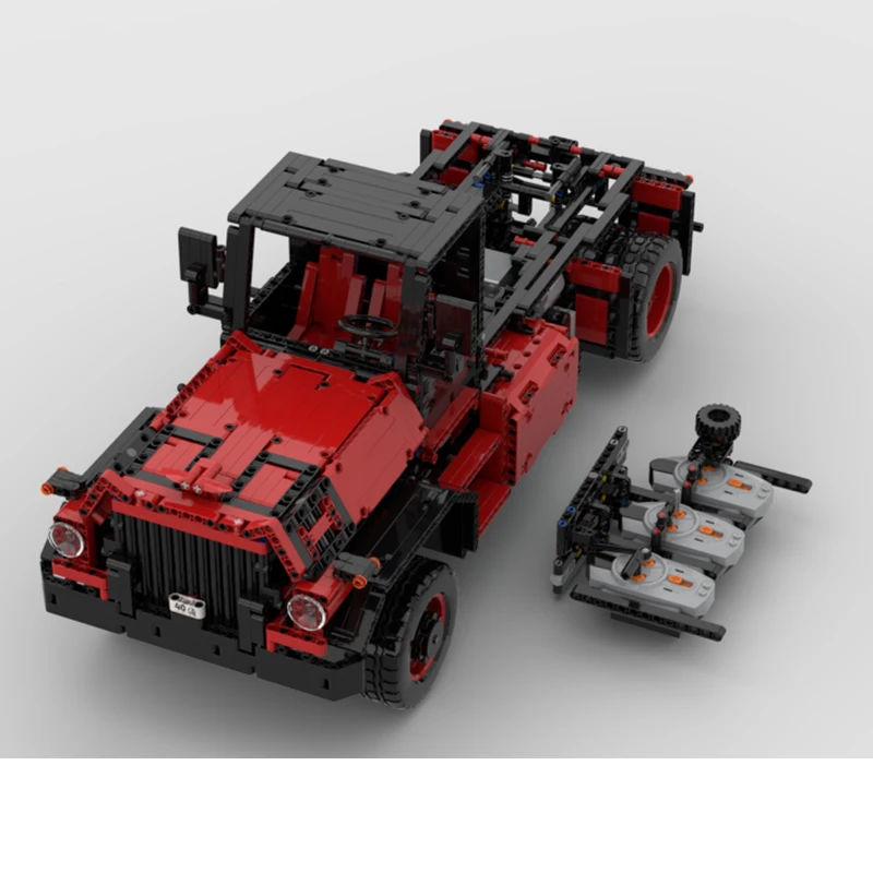 

Compatible with Lego Blocks MOC-31430 Optimus Prime Truck 6-cylinder Engine 32-speed Gearbox Remote Control Electric Plug-in Toy