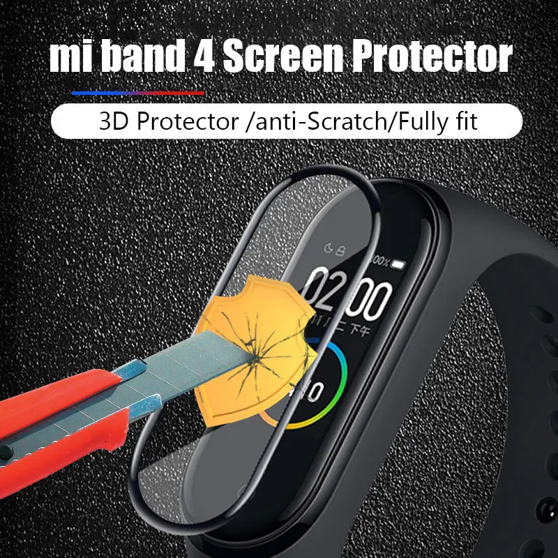 3D Защитная пленка для Xiaomi Mi Band 4, защитная пленка для экрана, полное покрытие для Xiaomi Mi Band 4, аксессуары для смарт-браслета