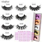 Visofree 3d норковые ресницы оптом натуральные длинные пушистые ресницы Красивые Искусственные ресницы без жестокости макияж ресницы оптом D110