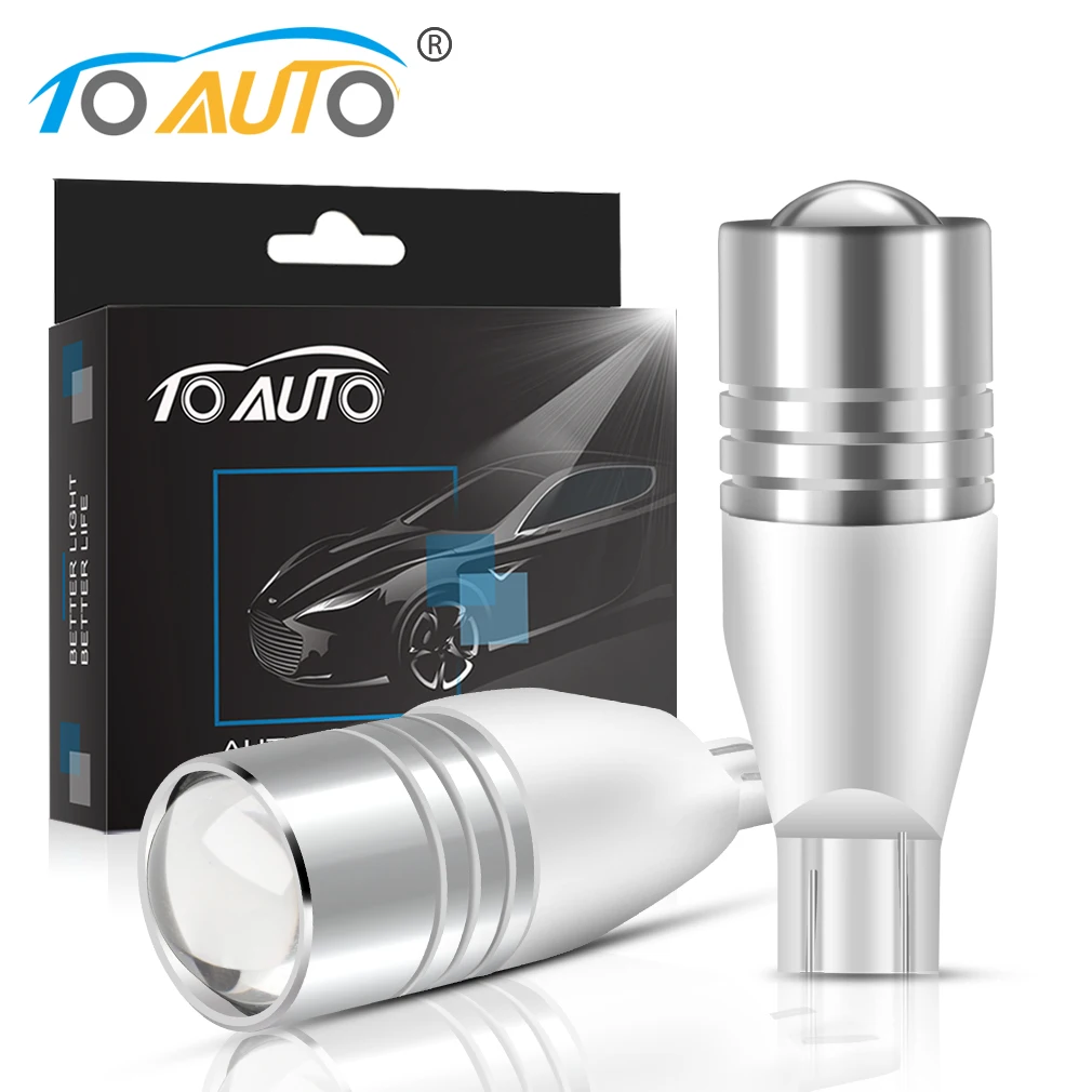 

2Pcs T15 W16W Led Bulb Car Signal Lamp WY16W 912 921 LED Super Bright Auto Tail Lights Side Marker Lamp Reverse Light 12V White