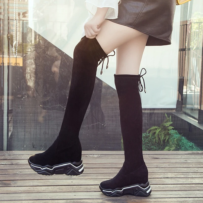 Rimocy/осенне-зимние женские облегающие высокие сапоги Сапоги выше колена на