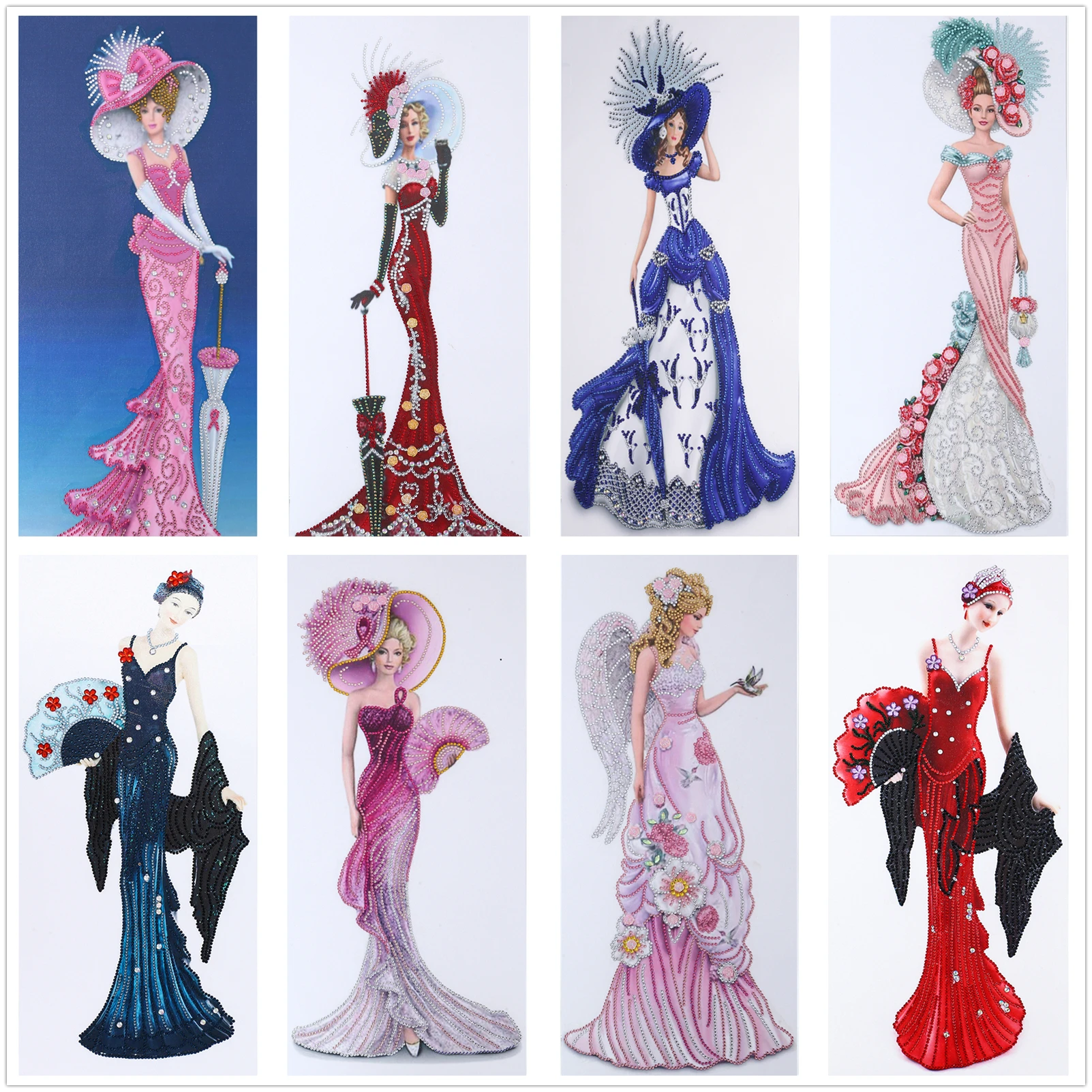 

Diamond Painting Dress Lady Special Shape Full Rhinestone Square Rhinestone Diamond Embroidery Cross Stitch Home Decoration