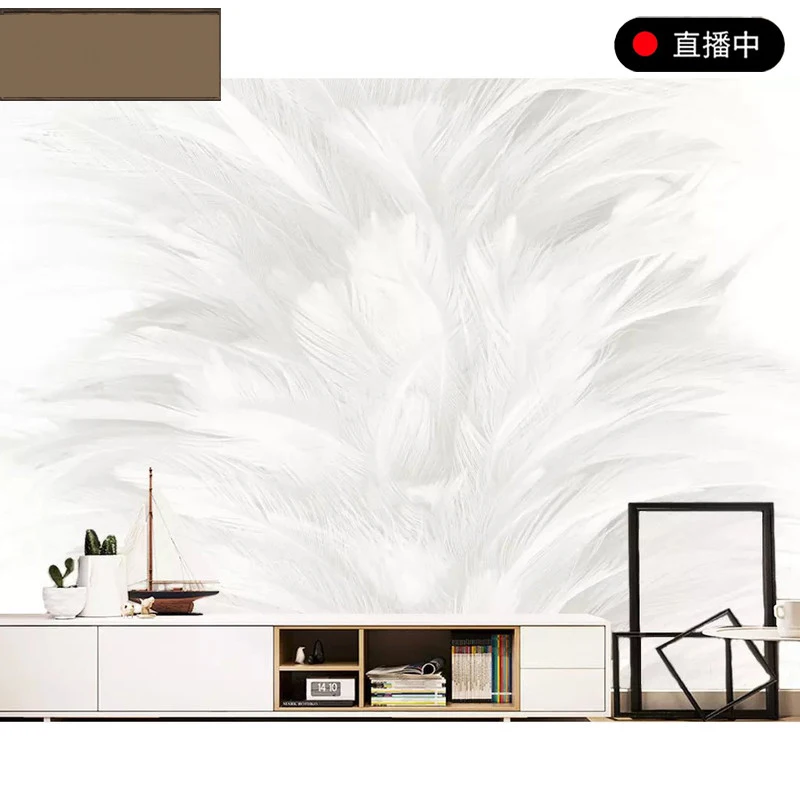 3D-обои в скандинавском стиле ручная роспись теплые чернильные перья для спальни