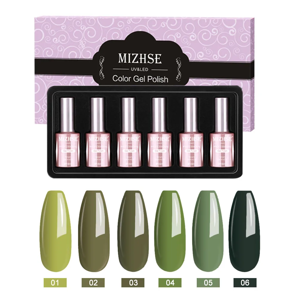 P19 MIZHSE, 18 мл, Гель-лак, Гель-лак, УФ-гель, светодиодный, лампа, Гель-лак, дизайн ногтей, лак для ногтей, 6 шт. в наборе, УФ-смола, цвет, грунтовка - Цвет: P19