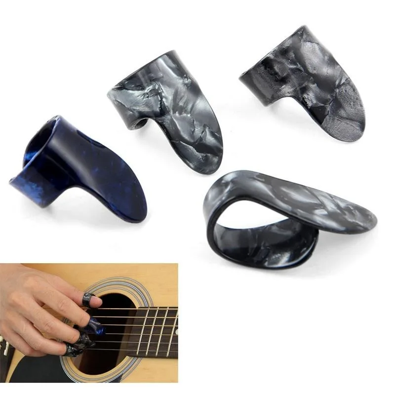 3 finger 1 daumen akustische nagel gitarre pick celluloid vermittler thumbpick plektren mantel für akustische elektrische bass guitarra free gl