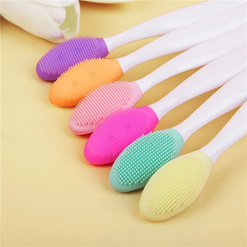 1 шт. силиконовая Очищающая щетка для лица Мягкая ручная отшелушивающая удаления