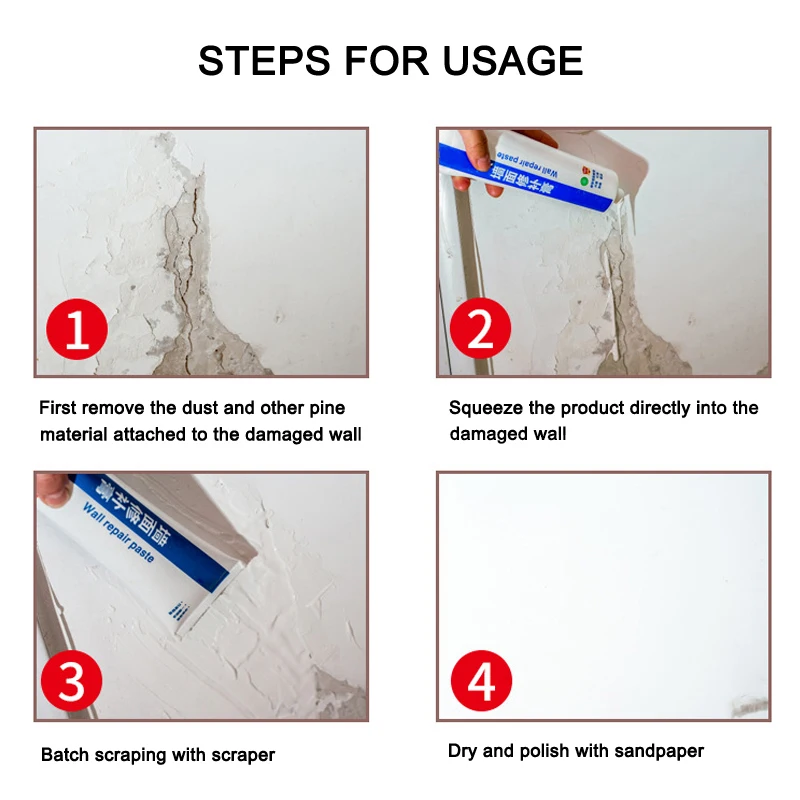 Wall Crack Repair Cream Waterproof Non-corrosive Formaldehyde Paste DC156 | Обустройство дома