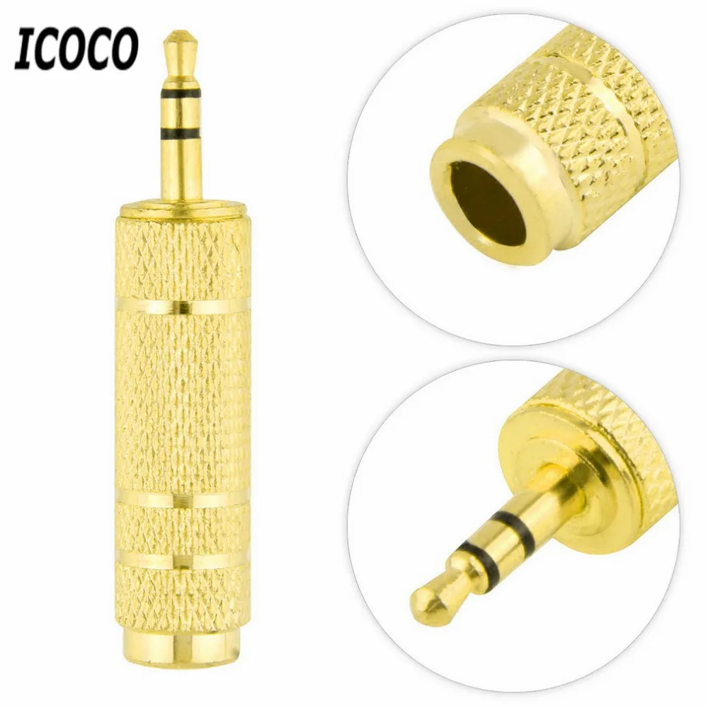ICOCO 3 5 мм Мужской до 6 1/4 &quotЖенский разъем стерео наушники микрофонный аудио
