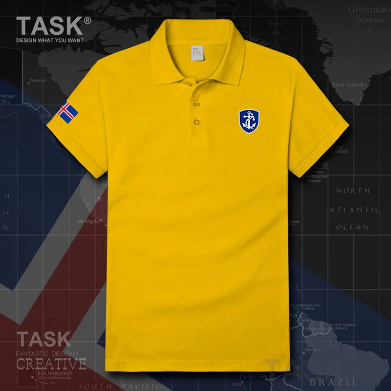 

Navy Iceland ISL Icelander Icelandic IS new Tops Short sleeve polos shirts casual solid color mens polo shirt fashion male tops